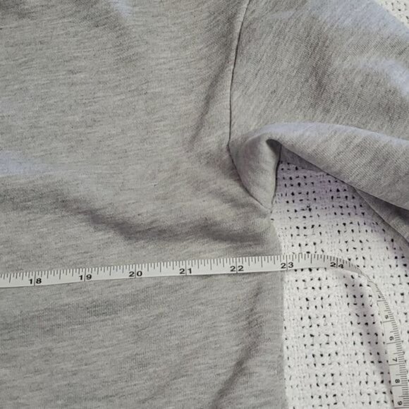 Bala Bala Distressed Grey Raw Edges Unique Vneck with Accent Buttons Sweatshirt - Picture 4 of 9